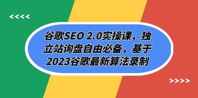 谷歌SEO 2.0实操课，独立站询盘自由必备，基于2023谷歌最新算法录制（94节）-泰戈创艺资源库