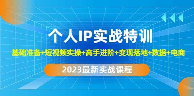 2023个人IP实战特训：基础准备+短视频实操+高手进阶+变现落地+数据+电商-泰戈创艺资源库