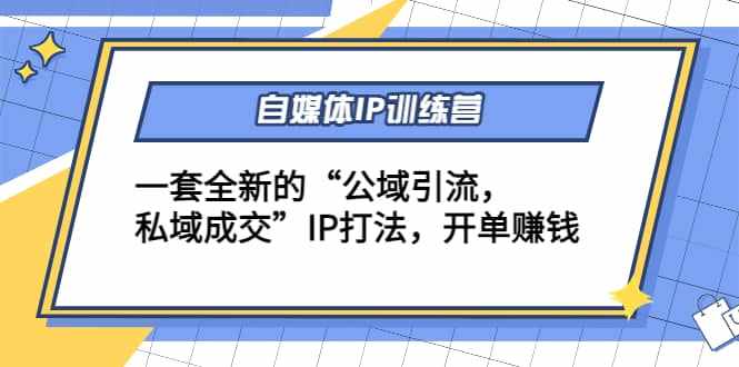 自媒体IP训练营(12+13期)一套全新的“公域引流，私域成交”IP打法-泰戈创艺资源库