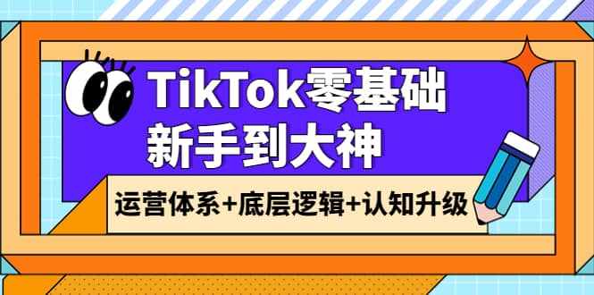 TikTok零基础新手到大神：运营体系+底层逻辑+认知升级（9节系列课）-泰戈创艺资源库