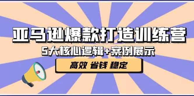 亚马逊爆款打造训练营：5大核心逻辑+案例展示 打造爆款链接 高效 省钱 稳定-泰戈创艺资源库