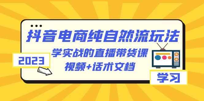 2023抖音电商·纯自然流玩法：学实战的直播带货课，视频+话术文档-泰戈创艺资源库