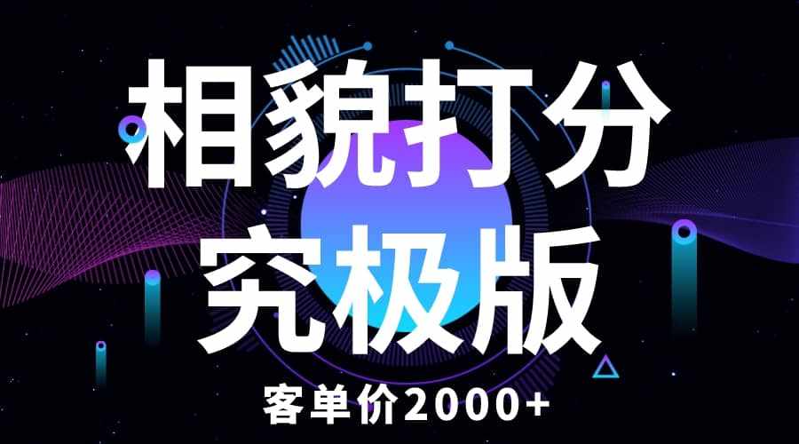 相貌打分究极版，客单价2000+纯新手小白就可操作的项目-泰戈创艺资源库