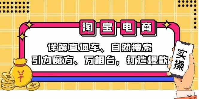 （12814期）2024淘宝电商课程：详解直通车、自然搜索、引力魔方、万相台，打造爆款-泰戈创艺资源库