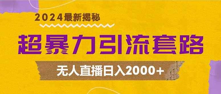 （12800期）超暴力引流套路，无人直播日入2000+-泰戈创艺资源库