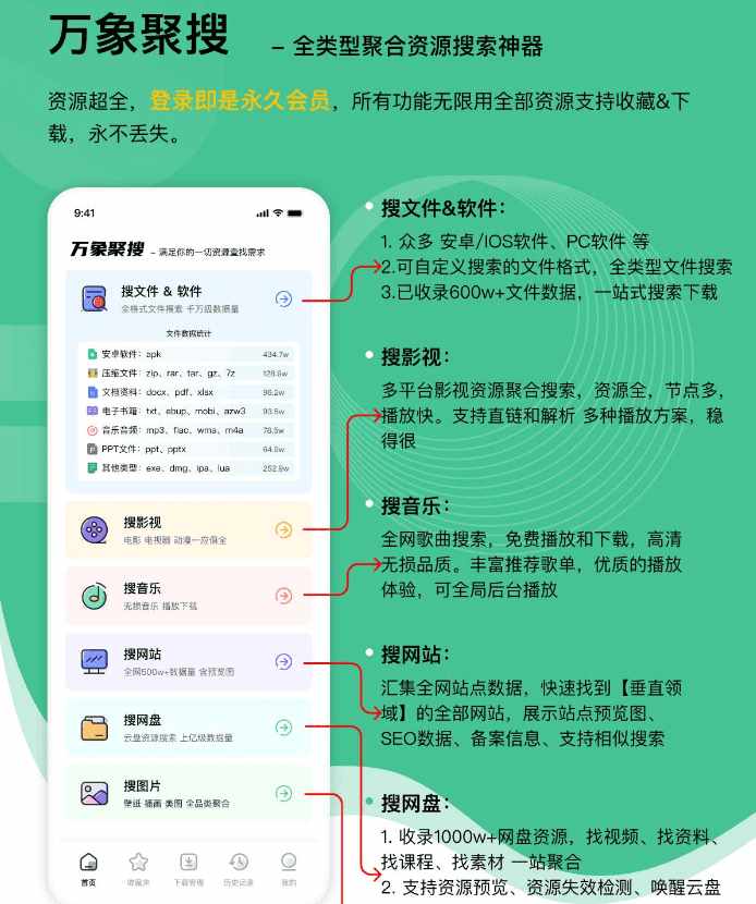 新出的一款安卓端搜资源软件，登录即是永久会员版-泰戈创艺资源库