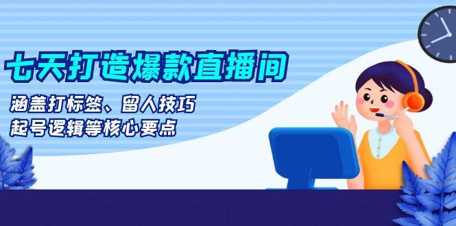 （13382期）七天打造爆款直播间：涵盖打标签、留人技巧、起号逻辑等核心要点-泰戈创艺资源库