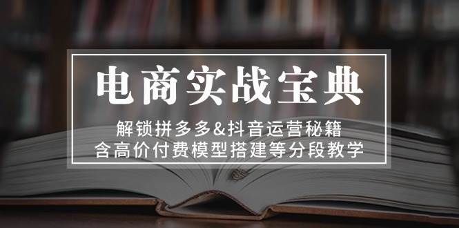 （13195期）电商实战宝典 解锁拼多多&抖音运营秘籍 含高价付费模型搭建等分段教学-泰戈创艺资源库