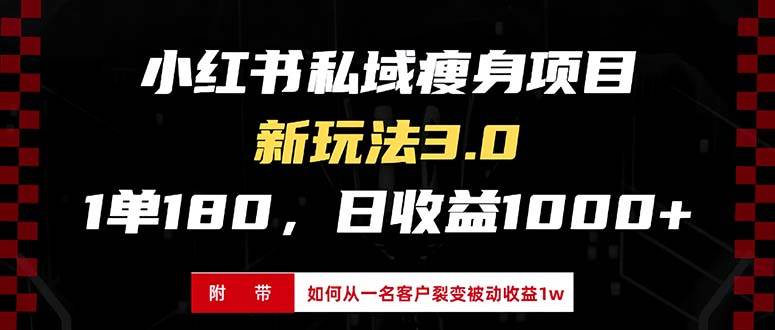 （13348期）小红书瘦身项目3.0模式，新手小白日赚收益1000+（附从一名客户裂变收益…-泰戈创艺资源库