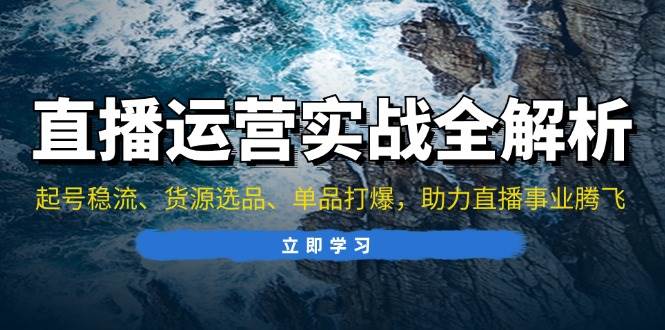 （13294期）直播运营实战全解析：起号稳流、货源选品、单品打爆，助力直播事业腾飞-泰戈创艺资源库