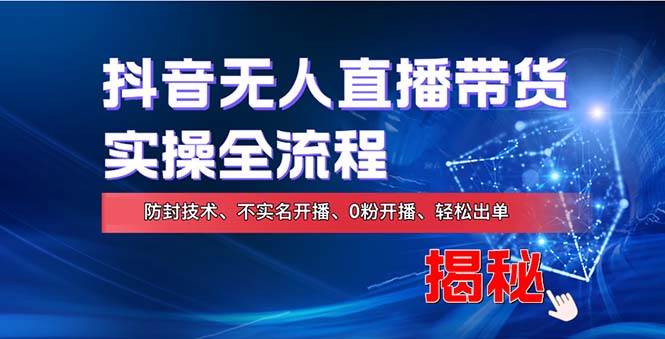 （13001期）在线赚钱新途径：如何用抖音无人直播实现财务自由，全套实操流程，含…-泰戈创艺资源库